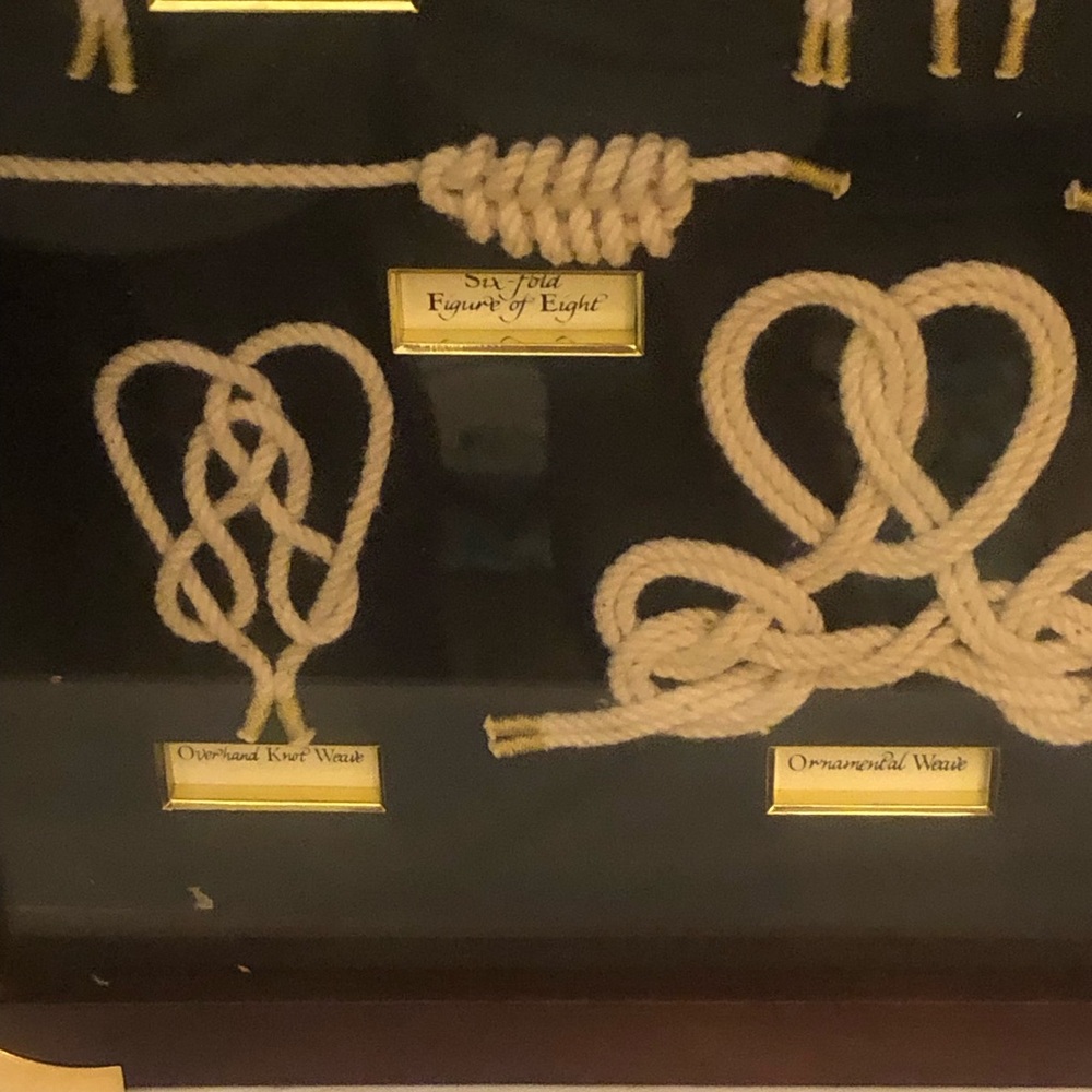 “Authentic Models” Nautical Rope Knot Framed Wall Art #1 Shadow Box Display - Picture 5 of 5